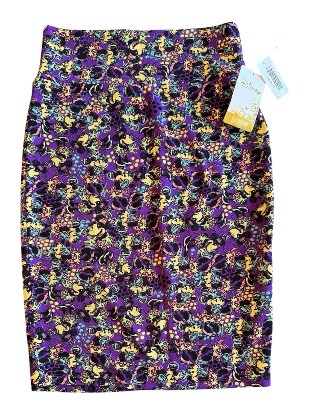 NWT LuLaRoe Disney Purple Minnie Mouse Print Pencil Skirt